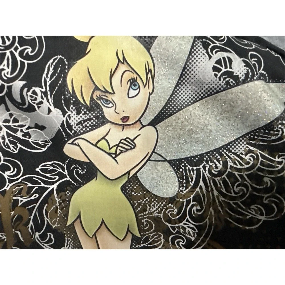Vintage Disney Tinker Bell Makeup Cosmetic Bag w/ Attached Mirror NWT Zip Pouch